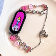 Cute Duckling Watch Strap For mi band 10 Strap mi band 8 / mi band 9 Strap mi band9 Watch Strap Bead