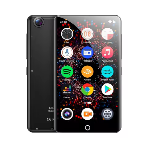 80GB（16GB+64GB） MP3 Player with Bluetooth and WiFi, MP3 Player with Rear Camera, Android Mp4 Mp3 Pla