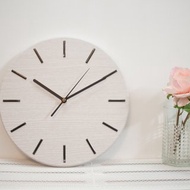白色木紋-時鐘/靜音-黑色刻度-WE CAN HOUSE禮物/居家/新居/掛鐘