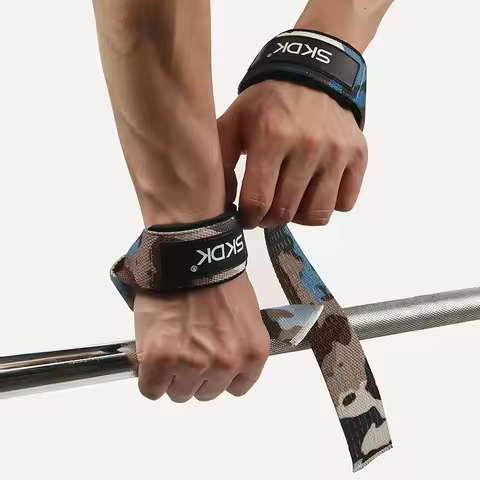 Silicone Weightlifting Straps Anti-Slip Lifting Wrist Crossfit Strength Hand Straps Grips Dumbbell B