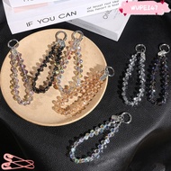 WUPEI47AD Crystal Bead Keychain, Detachable Colorful Crystal Bead Pendant, Stylish Glitter Transpare