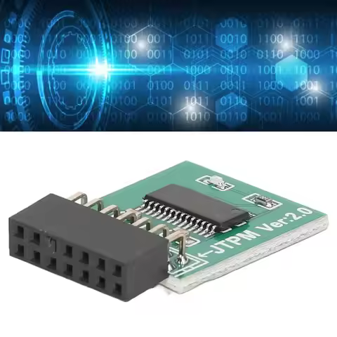 TPM 2.0 Module Strong Encryption 14 Pin LPC Interface TPM Module Board for Win11 Green TPM Module Bo