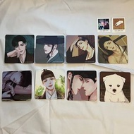 [現貨] 鬼夜曲 Mofun Cafe 合作周邊 杯墊 + 蛋糕卡 全Set 8張+2張 小卡 Lezhin / Bomtoon