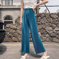 Quần Ống Rộng Acetate Cạp Cao Phong Cách Hàn Quốc Quần Lụa Nữ Quần Satin Acetate Quần Mùa Hè Dài Đến