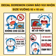 FUNNY DOREMON WARNING DECAL - FUNNY AQUARIUM STICKER