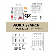 Word Search Puzzle Worksheet For Kids / PDF / Softcopy / Ebook / Digital Download