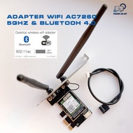 ADAPTER WIFI PCIE TO M2 WIFI AC 7260 band 2.4 + 5GHz and Bluetooh 4 for PC,Laptop,SFF,Tiny PC