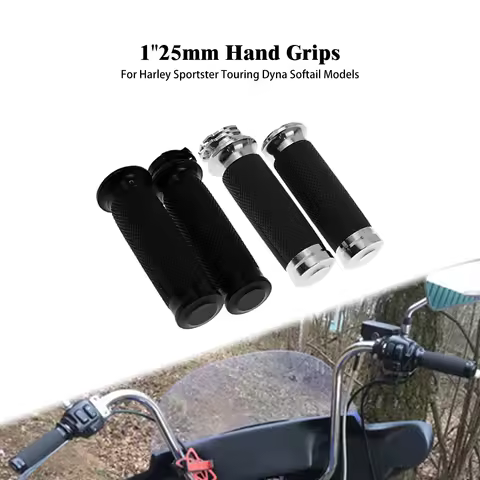 Motorcycle 1" Hand Grip 25mm Handle Bar Grips For Harley Touring Sportster 883 1200 XL XR VRSC Dyna 