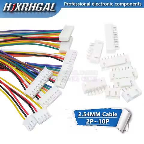 5Sets XH2.54 XH 2.54mm JST Wire Cable Connector 2/3/4/5/6/7/8/9/10 Pin Pitch Male Female Plug Socket
