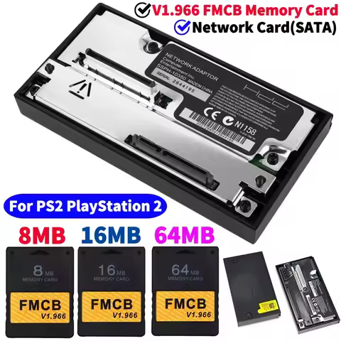 SATA Interface Network Card Adapter For PS2 Playstation 2 Fat Console SATA HDD Sata Socket 2.5/3.5In
