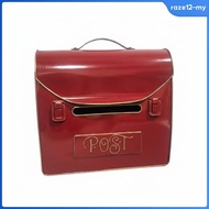 [RazecaMY] Rustic Decor Vintage Wall Mount Mailbox Weather Resistant Vintage Wall Mailbox Lockable f