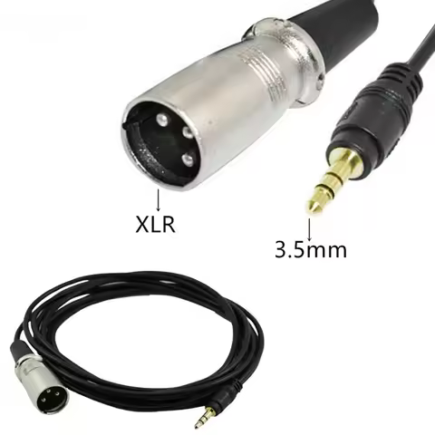 3.5mm Jake Stereo Male Plug Connector Cable to Microphone XLR Audio 3Pin Jack Speaker XLR male for H