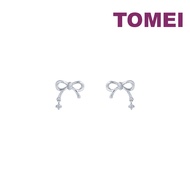 TOMEI Ribbon Earrings, White Gold 585
