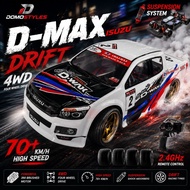 RC DMAX Drift Car 1:10 4WD High Speed 70KM/H Remote Control Racing Car Rechargeable Turbo RC Truck D