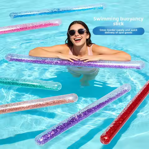 Inflatable Swimming Stick Floating Stick Swimming Rings Water Sequins Inflatable Swimming Buoyancy S