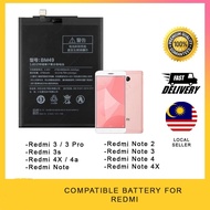 BATTERY BATERI FOR RMI 3 / 3s / 3pro / 4x / 4a / Note / Note 2 / Note 3 / Note 4 / Note 4x / Note 5A