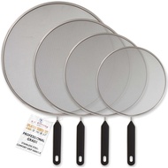U.S. Kitchen Supply 4-Piece Stainless Steel Splatter Guard Set (13", 11.5", 10",8”) Fine Mesh Cover,