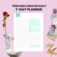 Printable 7-Day A Week Daily Journal Planner
