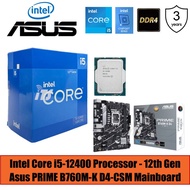 Intel Core i5-12400 Bundle Asus PRIME B660M / B760M LGA1700 Mainboard (PWP)