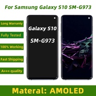100% Super AMOLED S10 G973 Screen For SAMSUNG Galaxy S10 G973U G973F Display LCD Touch Digitizer Ass