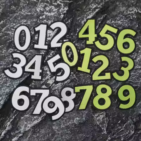 Numbers 0 to 9 Embroidered Patch with Iron-On Backing, Sewable/Ironable Applique for Clothing and Ac