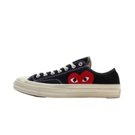 （ของแท้อย่างเป็นทางการ）CONVERSE CDG PLAY x CONVERSE 1970S Mens and Womens Canvas Shoes C045 รองเท้าว