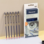 Professional Sketching Pencils Set 2H/HB/B/2B/4B/6B for School Artist Writing Painting Graphite Draw
