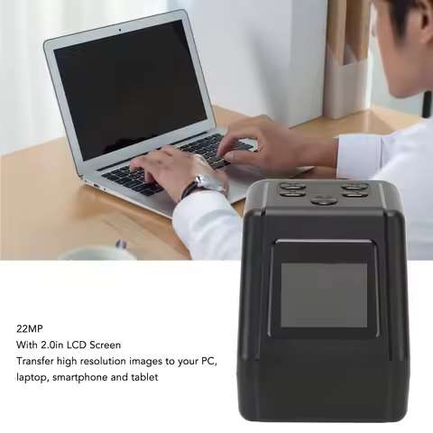 Film Slide Scanner Convert 135 126 110 Films Slides to Negatives Color Black White JPG Photos 22MP w