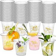 Jingmore 100 Pcs 30th Birthday Cups 12oz Cheers to 30 Years Cups Birthday Party Decorations Clear Di