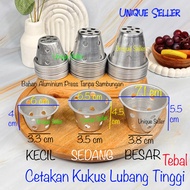 [Isi12] Cetakan Bolu Kukus Lubang Tinggi SURYA / Cetakan Bolu Kukus Aluminium Press Tanpa Sambungan 