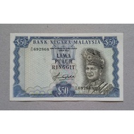 Malaysia Vintage RM50 Old Banknote Siri 4 Aziz Taha For Collection Only