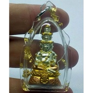 Holy Relics: Phra Setthi Na Wa Kot Nine-Sided Fortune Buddha-Little Golden Body 3K [Packed Transparent Waterproof Case] Exquisite Original Temple Box Master: LP Tongdan+Great Dharma Association Masters Consecrated Temple Name: Wat tamtapianthong Buddhist