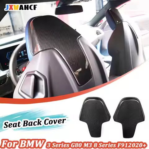 JXWANCF Dry Carbon Car Interior Seat Back Covers Trims for BMW G80 M3 F91 F92 F93 M8 F97 X3M F98 X4M