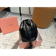 MCM0101 Black Drawstring Bucket Bag