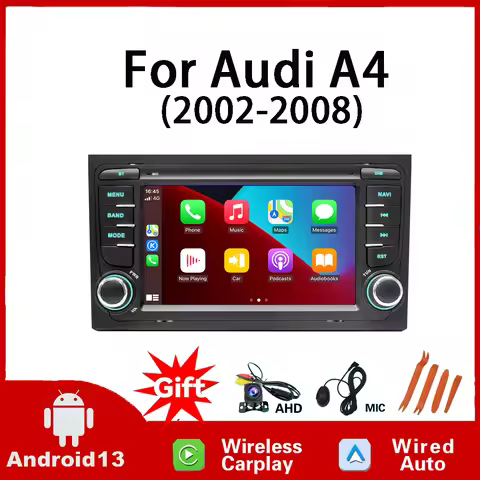 7" Carplay Android Auto Car Play Radio For Audi A4 S4 B6 B7 RS4 8E 8H Seat Exeo 2 Din MP5 Video Play