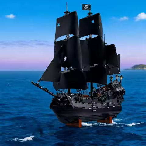 2862pcs The Pirate Ship In Pirates of The Caribbean Black Pearl Ghost Ship Model 10365 Building Bloc