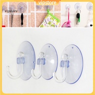 (VIP)  10Pcs Transparent Wall Hooks Suckers Kitchen Bathroom Hangers Suction Cup Hooks