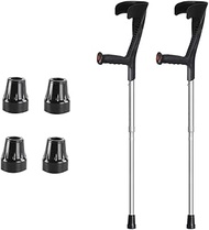 Ergonomic Forearm Crutches Folding Crutches for Adults Crutches for Walking Non-Slip Rubber Feet 1 Pair of for Men Women Suitable for Height 166-196cm Fashionable