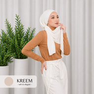 Manset Lengan Panjang Wanita Leher Tinggi Pakaian Dalaman Muslimah Kaos Polos Hitam Terlaris