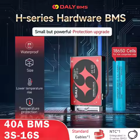 DALY BMS 10S 36V 7S 24V 13S 48V 40A for 3.7V Li-ion BMS with NTC Power Battery 18650 3.2V Lifepo4 4S