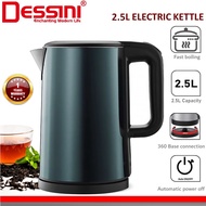 DESSINI ITALY 2.5L Stainless Steel Electric Kettle Automatic Cut Off Boiler Jug Teapot / Cerek