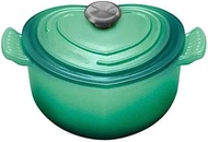 Dutch Oven Enamel Cooking Pot Cast Iron Casserole in Heart Shape Compatible with All Sources of Heat (Color : Green)