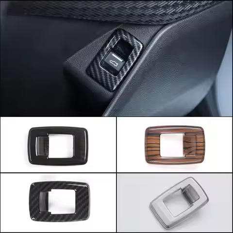 For BMW iX1 X1 X2 F47 F48 U10 U11 Car Tailgate Switch Frame Button Cover Sticker ABS Carbon Fiber In