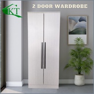 (Siap Pasang) KT Furniture: 2 Door Wardrobe Bedroom Wardrobe /Almari Baju/Almari Pintu/Almari Murah/Almari besar