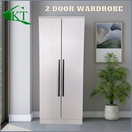 (Siap Pasang) KT Furniture: 2 Door Wardrobe Bedroom Wardrobe /Almari Baju/Almari Pintu/Almari Murah/