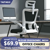 Home Office Desk Chair Ergonomic Office Chair Adjustable Headrest Lumbar Support Ventilated Mesh Back
