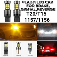 【1PCS】FLash LED 27LED Car LED Signal Brake Reverse Light Bulb Flash T15/W16W T20/7440 1156/P21W/1156
