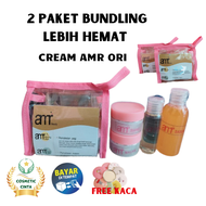 AMR Glow Skincare Ori Wadah Pink Crim Malam 1 Paket Untuk Flek Hitam Jerawat  Dan  Semua Jenis Kulit