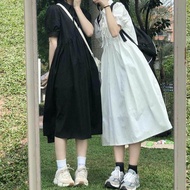 ชุดเดรสแขนสั้นผูกโบว์สำหรับผู้หญิง,ชุดกระโปรงผูกเชือกสำหรับนักเรียนญี่ปุ่นสไตล์เกาหลีกระโปรงยาวผ้าบางสำหรับผู้หญิง