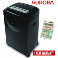 Aurora Paper Shredder (AS1500CD) Cross-Cut [FREE Aurora Calculator (DT389L)]